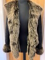 Gerry Weber Leder Echt Lammfell Shearling Mantel Jacke Toscana 38 UK12 US8