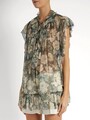 ZIMMERMANN Top Bluse Seide transparent Blumen Rosen 🌹 gepunktet Rüschen Boho...