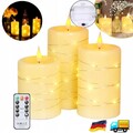 3er Set LED Kerzen flackernd mit Timer Fernbedienung Weihnachten Dekor NEU DHL