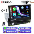 1 DIN Android 13 4+64G Carplay Autoradio DAB+ Touch Screen GPS Nav WIFI AHD Cam
