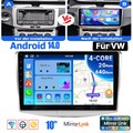 2+64GB Android 14 Autoradio Carplay GPS Navi für VW Passat B6 B7 CC WIFI+BT+RDS