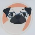 Mops Hund Set Geschenk von Fringe Studio Schmuck Geschirr Keramik Schüssel Teller Qualität süß