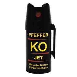 1 x KO Pfefferspray Jet 40ml Tierabwehr 11% Pfefferkonzentrat Panikverschluss 