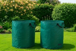 Gartenaballsack Gartensack Abfallsack 2er Set Laubsack 272 Liter Rasensack Grün
