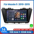 Für Mazda 5 2010-2015 Carplay Android 14 Autoradio GPS NAVI DSP BT RDS WIFI DAB+