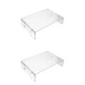  2 Pieces Monitorständer Büro Desktop-Monitor-Rack Monitorständer-Organizer
