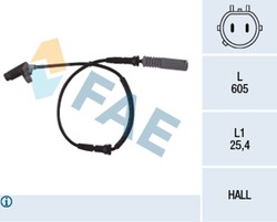 ABS Sensor Raddrehzahl FAE 78042 für E38 BMW 7er 725 tds 728 730 735 740 750