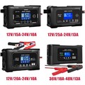 12V/24V Intelligentes LiFePO4 Batterieladegerät 10A-30A Ladegerät Autobatterie.