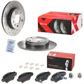 Brembo Xtra Line Bremsscheiben 264mm + Bremsbeläge Hinten passend für Opel Astra