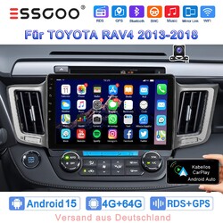 Android 15 Autoradio 4+64G Apple Carplay GPS WiFi KAM Für TOYOTA RAV4 2013-2018