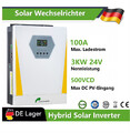 3000W 24V Solar Wechselrichter Inverter Hybrid Sinus MPPT 100A Laderegler 500VDC