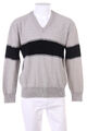 C&A V-Neck-Pullover Streifen XL grau schwarz