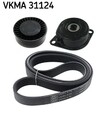 SKF VKMA 31124 V-Ribbed Belt Set for SEAT,VW