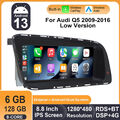 Für Audi Q5 09-16 Low 8,8" 8-Kern 6+128G Autoradio GPS CarPlay Android 13 4G DSP
