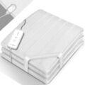 Wärmeunterbett elektrische Heizdecke 190 x 80 cm Wärmedecke Wärmebett(Weiß)