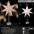 LED Sternenlampe Tischleuchte Stern Edelstahl Weihnachtsdeko E14 Adventsstern