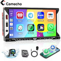 Kabellos Apple CarPlay & Android Auto Doppel 2DIN 7" Autoradio mit USB FM Kamera