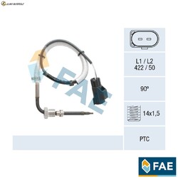 SENSOR ABGASTEMPERATUR 68067 FÜR VOLVO V50 V60/I C30 S80/II XC60/SUV XC70 V70