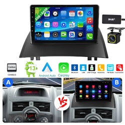 9" Für Renault Megane 2 2002-2009 Autoradio Navi GPS Android13 +DAB 64GB Carplay