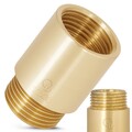 Messing Anschluss Verlängerung 1/2 IG AG Messingnippel Muffe 30mm Gewindefitting