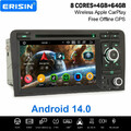 4+64GB Android 14 CarPlay DAB+ Autoradio Navi für AUDI A3 S3 RS3 WiFi DVD 8 Kern