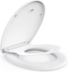 WC-Sitz, MUJIUSHI Slow Close 2-in-1 Familien-WC-Sitz mit eingebautem Töpfchen