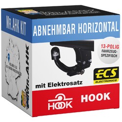 Für VW Passat B6 05-10 Hook Anhängerkupplung abnehmbar mit 13polig spezi.