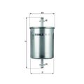 1x Kraftstofffilter MAHLE KL 2 passend für AUDI FORD SEAT SKODA VW CHEVROLET