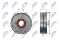 NTY Umlenk-/Führungsrolle, Keilrippenriemen RNK-VW-011 für AUDI SKODA VOLVO VW