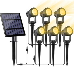 2er 4er LED Solarstrahler Solarleuchte Solarlampe Gartenstrahler Spot Light