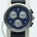 HAMILTON KHAKI QUARZ CHRONO HERREN UHR 40MM VINTAGE RAR MIT LEDER BAND 3832 BLAU