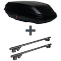 Dachbox G3 BiCube 400+ + Dachträger Menabo Sherman für VW Sharan Typ 7N NP