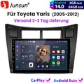 Für Toyota Yaris 2005-2012 Android14.0 Carplay Autoradio GPS NAVI BT DAB+ 2+64GB