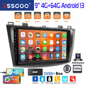 DAB Für Mazda 3 2010-13 BL Android 13 Carplay Autoradio 9" GPS Navi WiFi RDS Kam