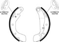 HELLA BREMSBACKEN SATZ HINTERACHSE passend für OPEL ASTRA CORSA TIGRA | 8DB 355