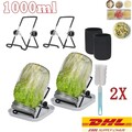 2x 1000ml Sprossenglas Set Keimglas Keimgerät Keimgläser mit Gestell Bodenschale