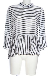 ESPRIT Hemd-Bluse Damen Bluse Gr. DE 40 weiß-schwarz Casual-Look
