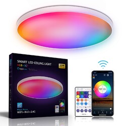RGB+CCT LED Deckenleuchte Dimmbar Deckenlampe Wohnzimmer Mit App Fernbedienung