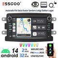 Android 14 Carplay Für Dacia Lodgy Duster Dokker Logan Sandero Autoradio GPS RDS