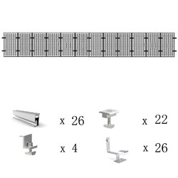 Solarpanel Halterung Ziegeldach Montageschiene Set PV Befestigungssystem 30cm