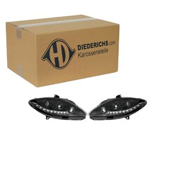 DIEDERICHS TUNING SCHEINWERFER SATZ SCHWARZ passend für SEAT ALTEA LEON TOLEDO