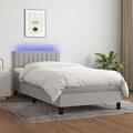 Boxspringbett mit Matratze & LED Stoff Schlafzimmerbett Doppelbett Hotelbett neu