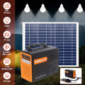 Tragbare Powerstation Solar Generator Solarpanel Ladegerät Kit mit Lichtsystem