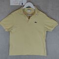 Lacoste Poloshirt Top Damen Designer gelb Größe 16-18 Golf Tennis 