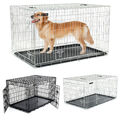 Hundekäfig Hundetransportbox Transportbox Drahtkäfig Gitterbox Kaninchen 2 Türen