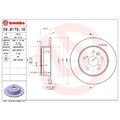 2x Bremsscheibe BREMBO 08.9179.10 passend für TOYOTA LEXUS