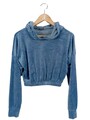 NEW COLLECTION Kapuzensweatshirt Damen Gr. DE 36 blau Casual-Look