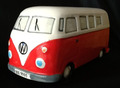 alte VW T1 Bulli Bus weiß rot handbemalt Keramik Spardose Sparbüchse  20 cm TOP