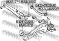 Querlenker Hinterachse oben 0425-CU20UP FEBEST für JEEP MITSUBISHI DODGE