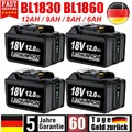 4X 18V 6Ah 9Ah 12Ah Akku Für Makita BL1850 BL1830 BL1860 B 197599-5 Led Anzeige